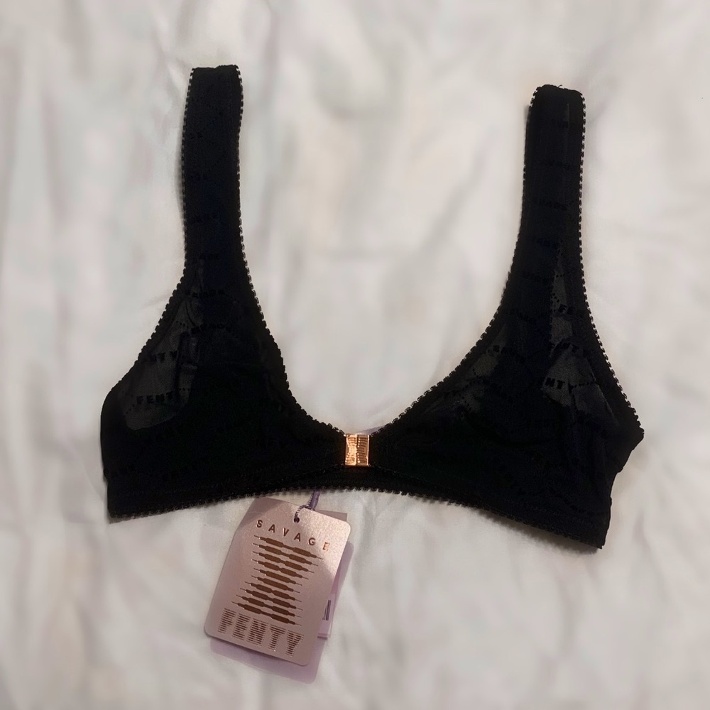 NWT Savage X Fenty Unlined Mesh Bralette XS